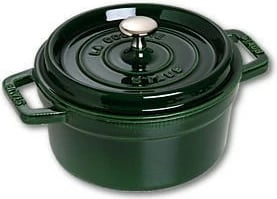 Tenxhere gize Staub, me kapak, e gjelbër, 18 cm