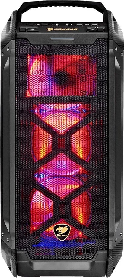Kasë Cougar Panzer Max midi tower, e zezë