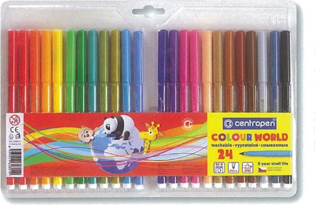 Markerë Centropen për pikturim, 1mm, 24 Ngjyra