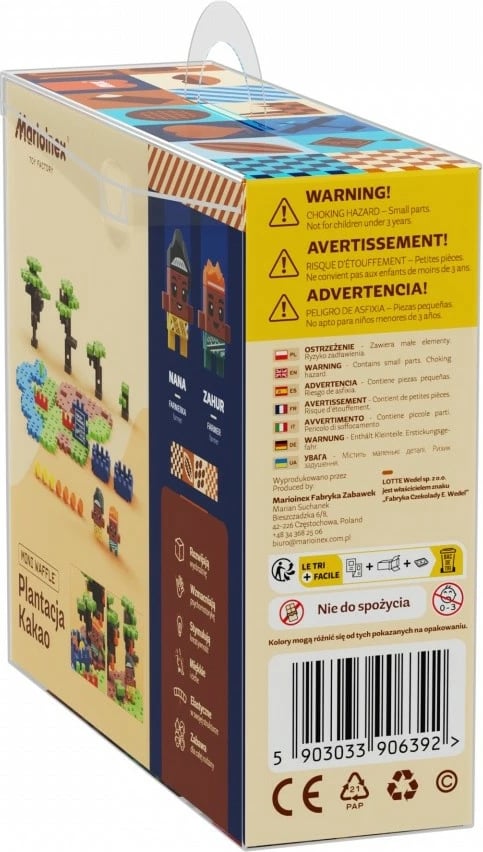 Set lodrash ndërtimi Marioinex Mini Waffle Plantacion Kakaoje, 100 elemente, shumëngjyrëshe
