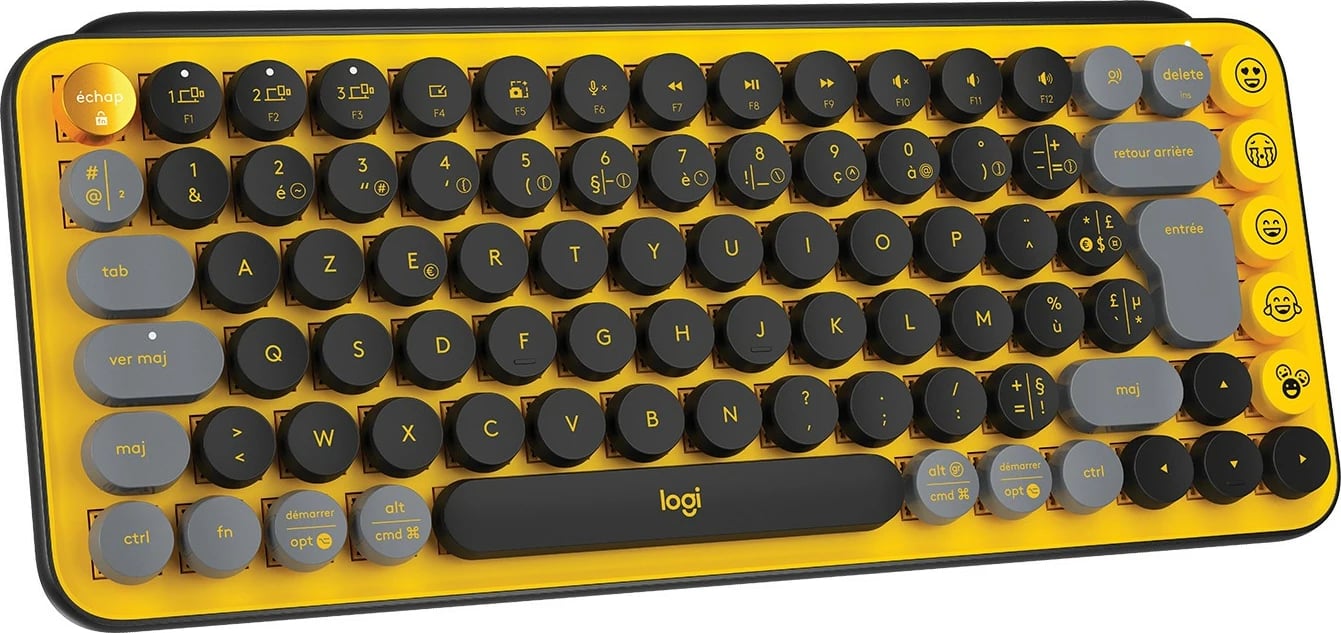 Tastierë mekanike pa tela Logitech Pop Keys me emoji, e zezë