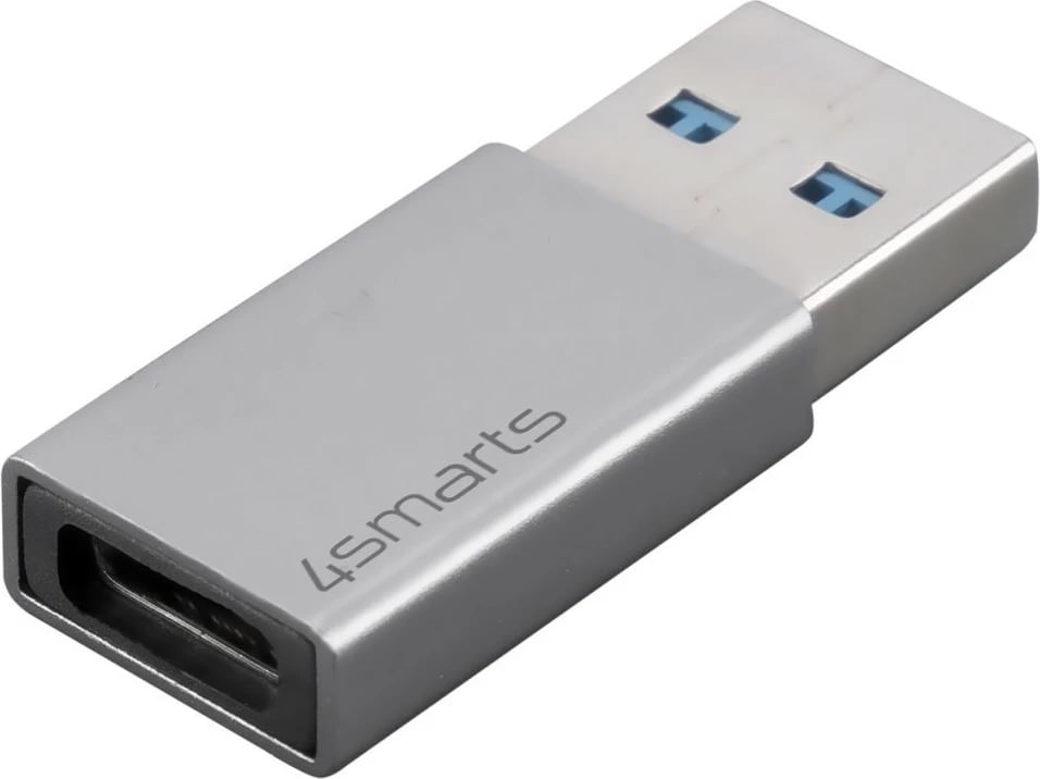 Adapter USB 4smarts 540275, USB Type-A në USB Type-C, Gri