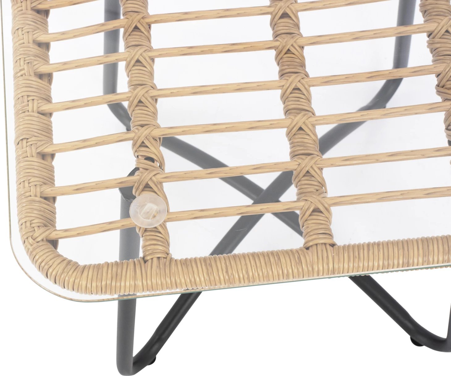 Tavolinë metalike FH5717 me thurje beix 50x50x48.5cm