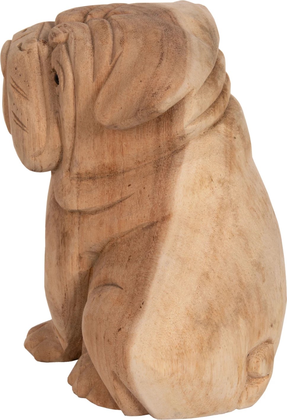 Dekor për dysheme, bulldog, dru suar, ngjyrë natyrale, FH7925, 18x14x20H cm Dekor për dysheme, bulldog, dru suar, ngjyrë natyrale, FH7925, 18x14x20H cm