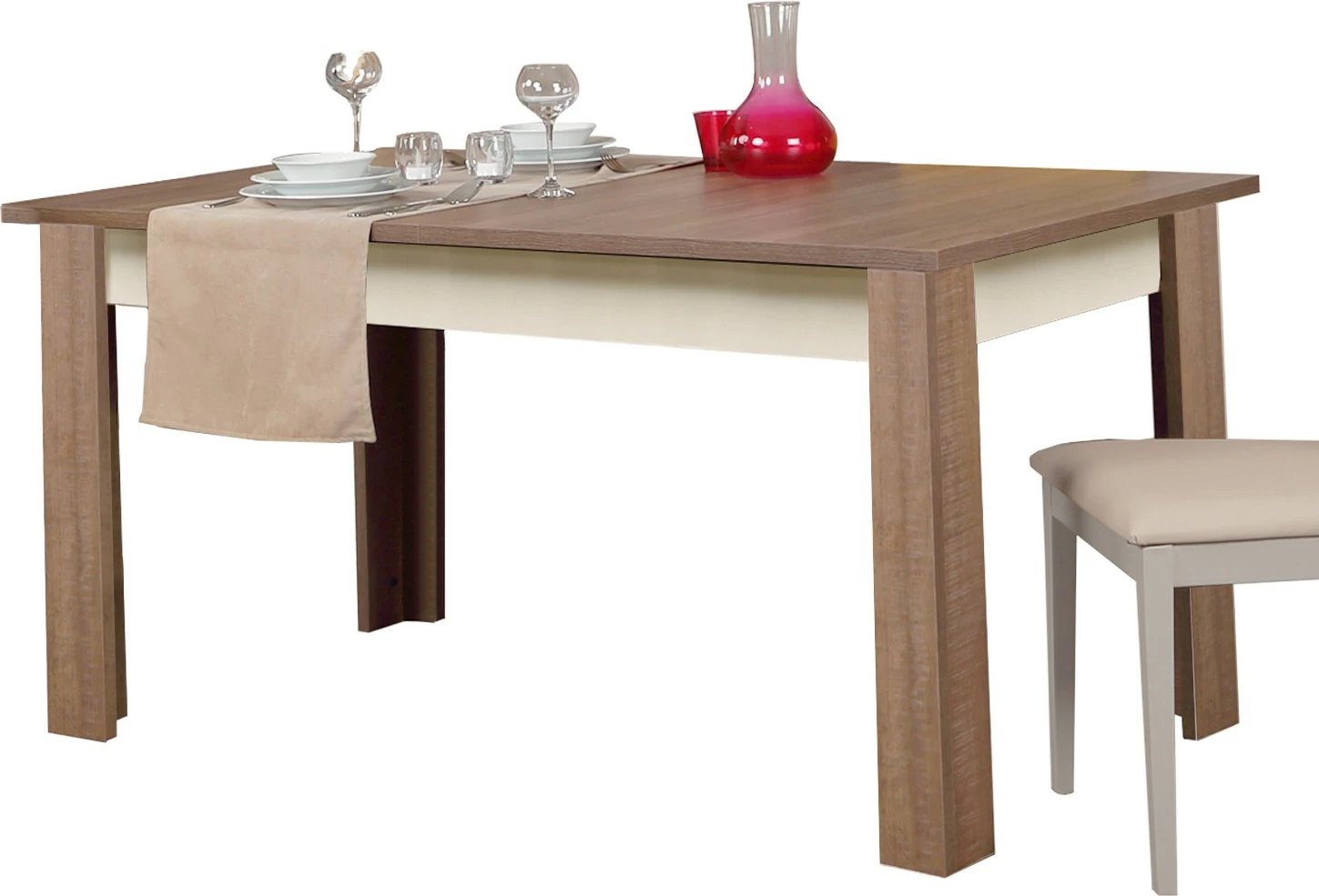 Tavolinë ngrënieje zgjatshme, ngjyrë lisi i errët, Hanah Home Tavolinë ngrënieje zgjatshme, ngjyrë lisi i errët, Hanah Home