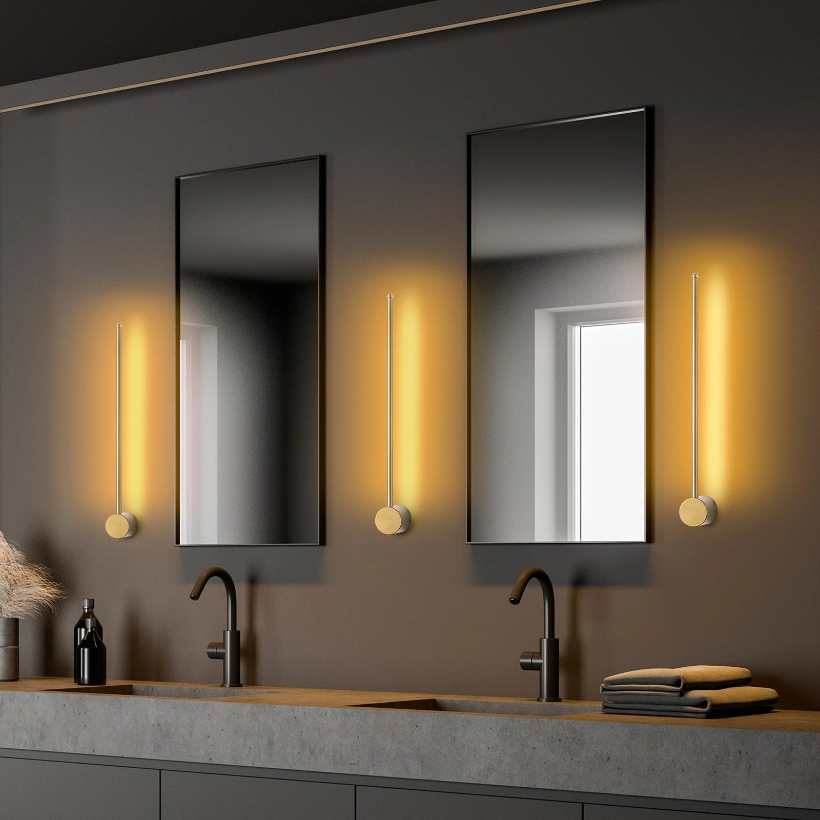 Llambë muri Opviq, Sword, ngjyrë ari, 62x10x7 cm