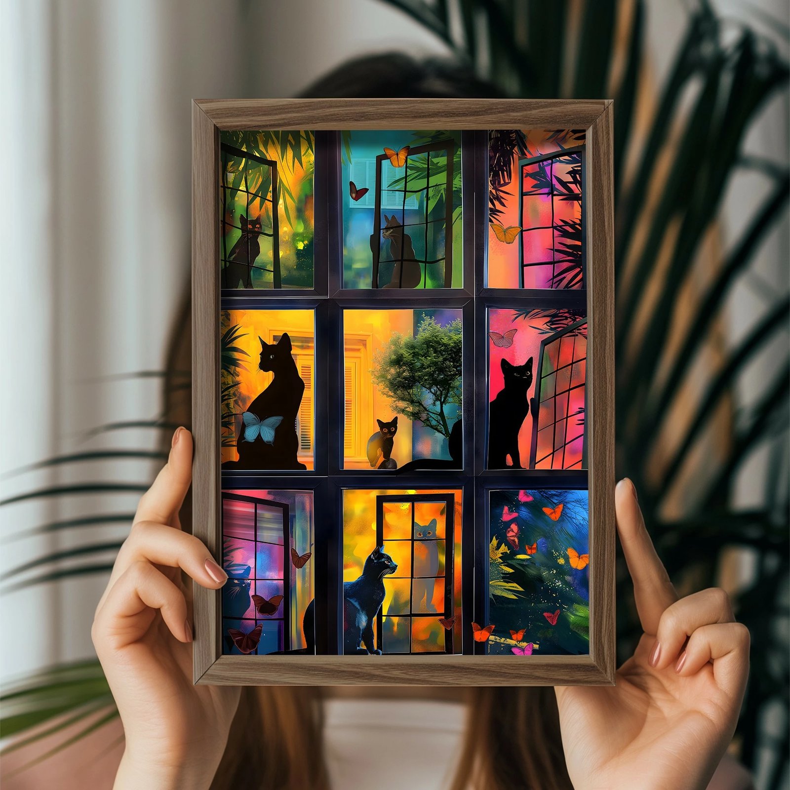 Pikturë dekorative me kornizë MDF, shumëngjyrëshe, GE163-L