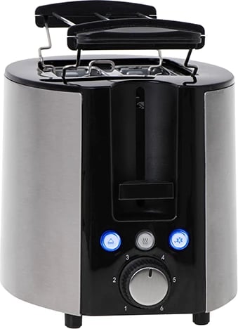 Toster Adler CR 3215, 2 feta, 1000W max, inox/zezë