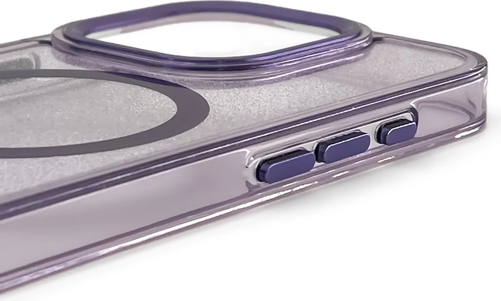 Mbështjellës Hurtel Glitter Case MagSafe për iPhone 16 Pro Max, vjollcë me shkëlqim