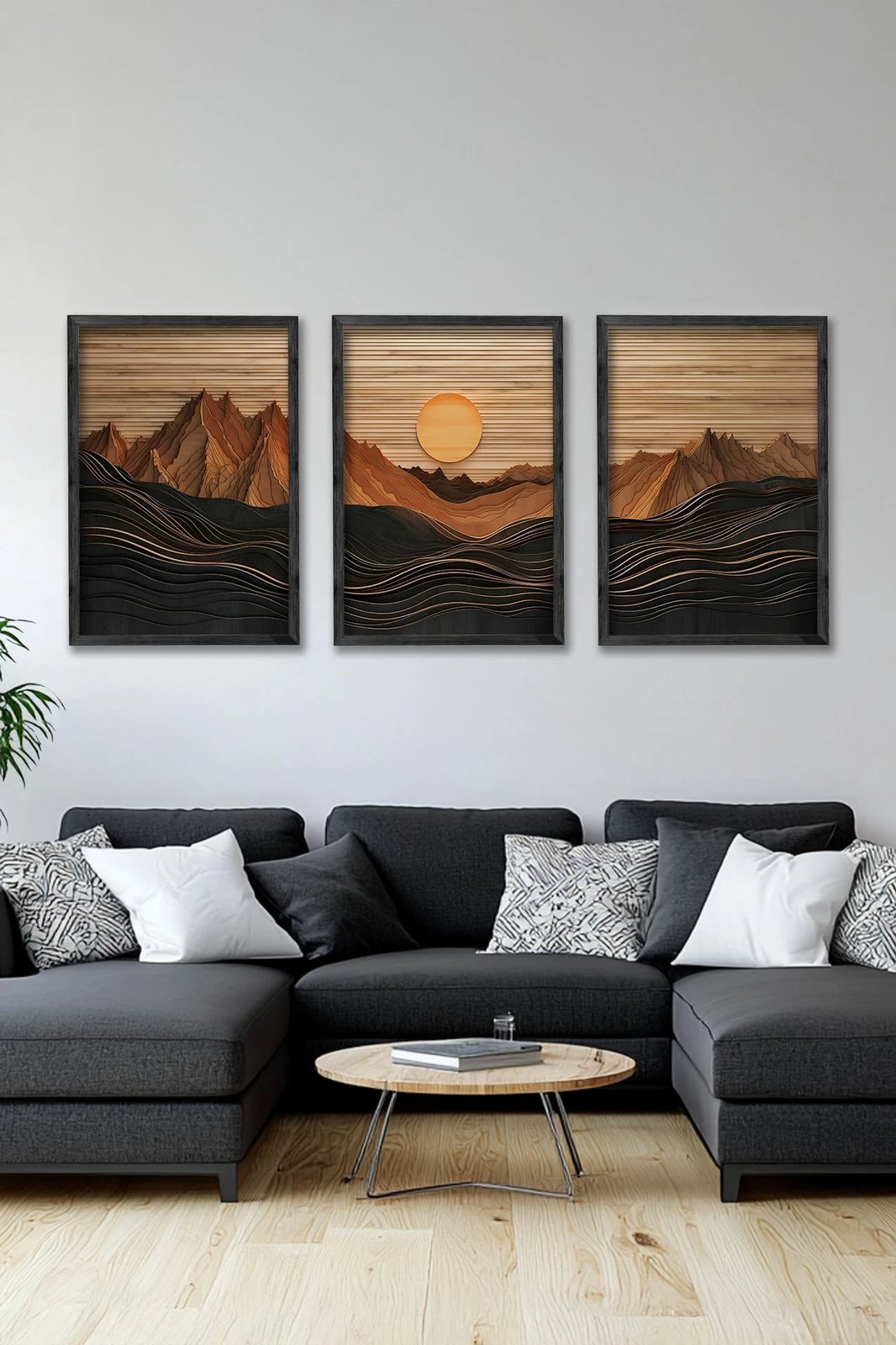 Pikturë dekorative me kornizë (3 copë), Wallity, Ersy3Syhcrv63