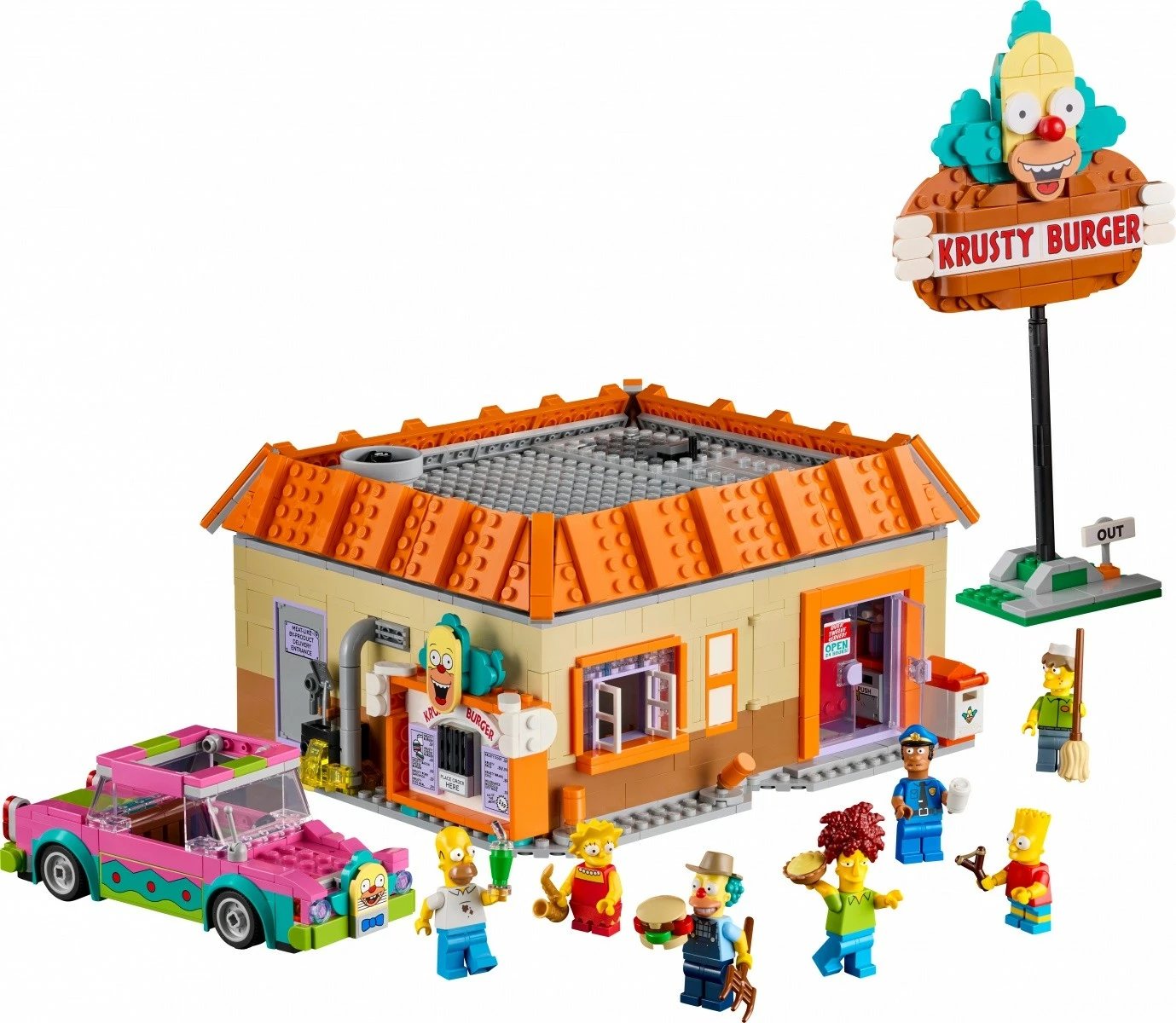 Set ndërtimi LEGO Icons The Simpsons Krusty Burger 10352, 1635 pjesë, për të rritur