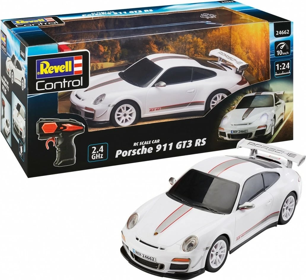 Makine me telekomandë Revell RC Porsche 911 GT3 RS, 1:24, Bardhë