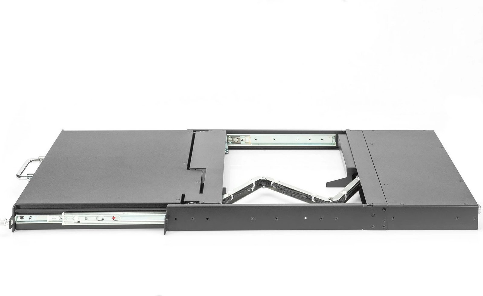 Konsolë rackmount Digitus 17" TFT, 8-port KVM, QWERTY gjermanisht, e zezë