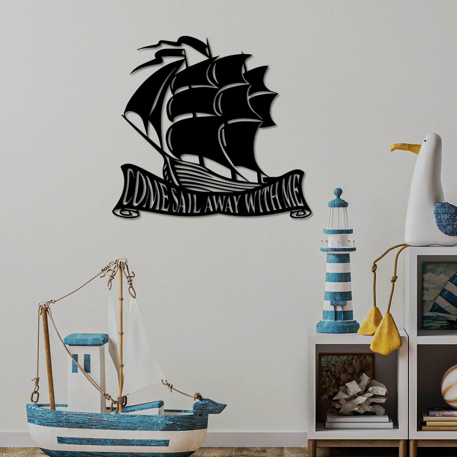 Aksesor dekorativ metalik për mur, Wallity, Come Away