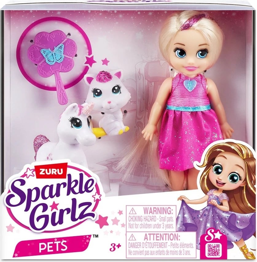 Kukull princeshë ZURU Sparkle Girlz 100522 me kafshë lodër, 12 cm Kukull princeshë ZURU Sparkle Girlz 100522 me kafshë lodër, 12 cm