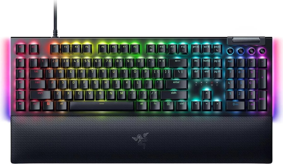 Tastierë gaming, Razer, BlackWidow V4 RZ03-04691800-R3M1, US-Int layout, me ndriçim RGB, me kabllo, e zezë