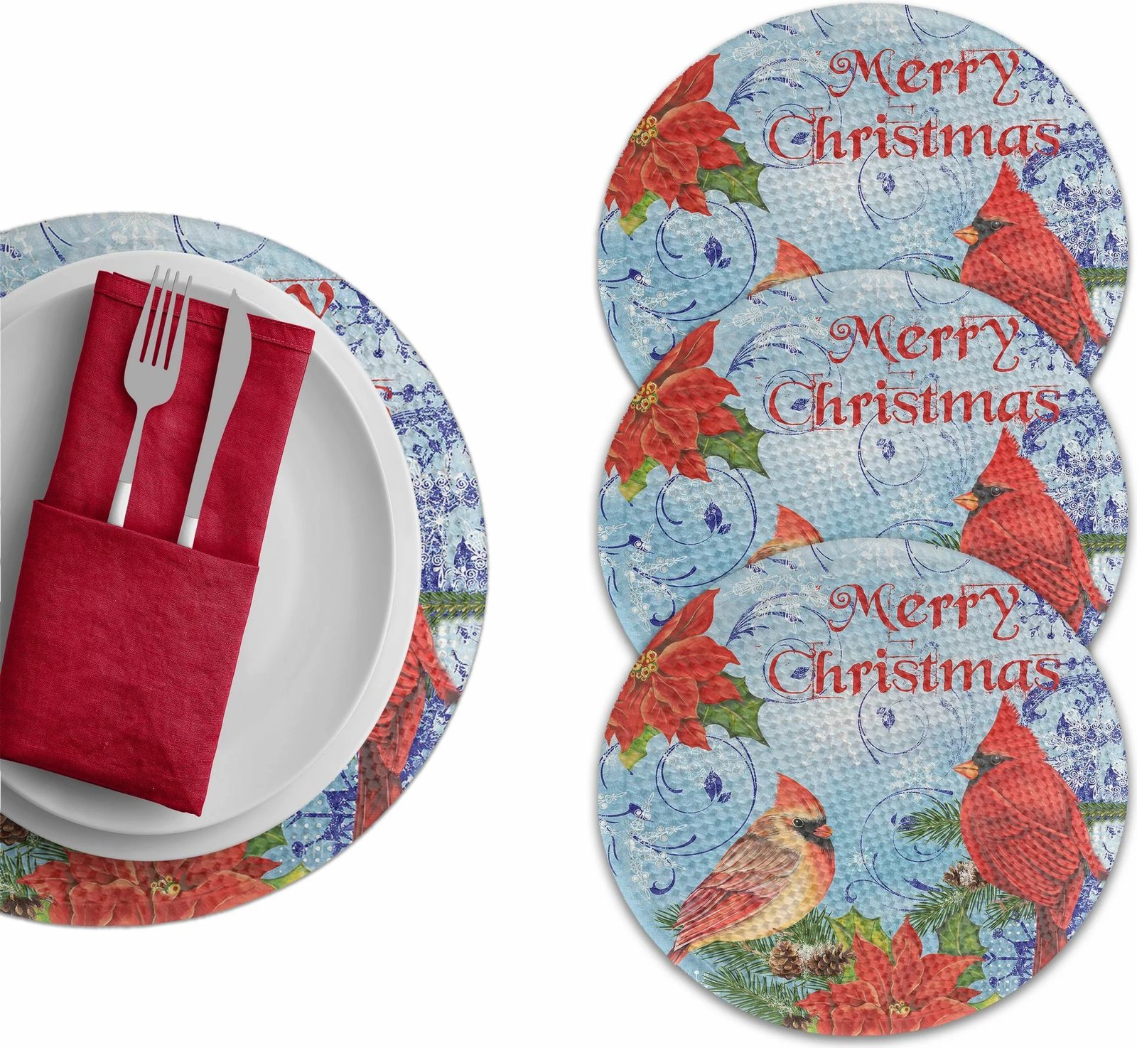 Set nënshtrues tavoline Hermia Concept, shumëngjyrësh, 4 copë, 37cm