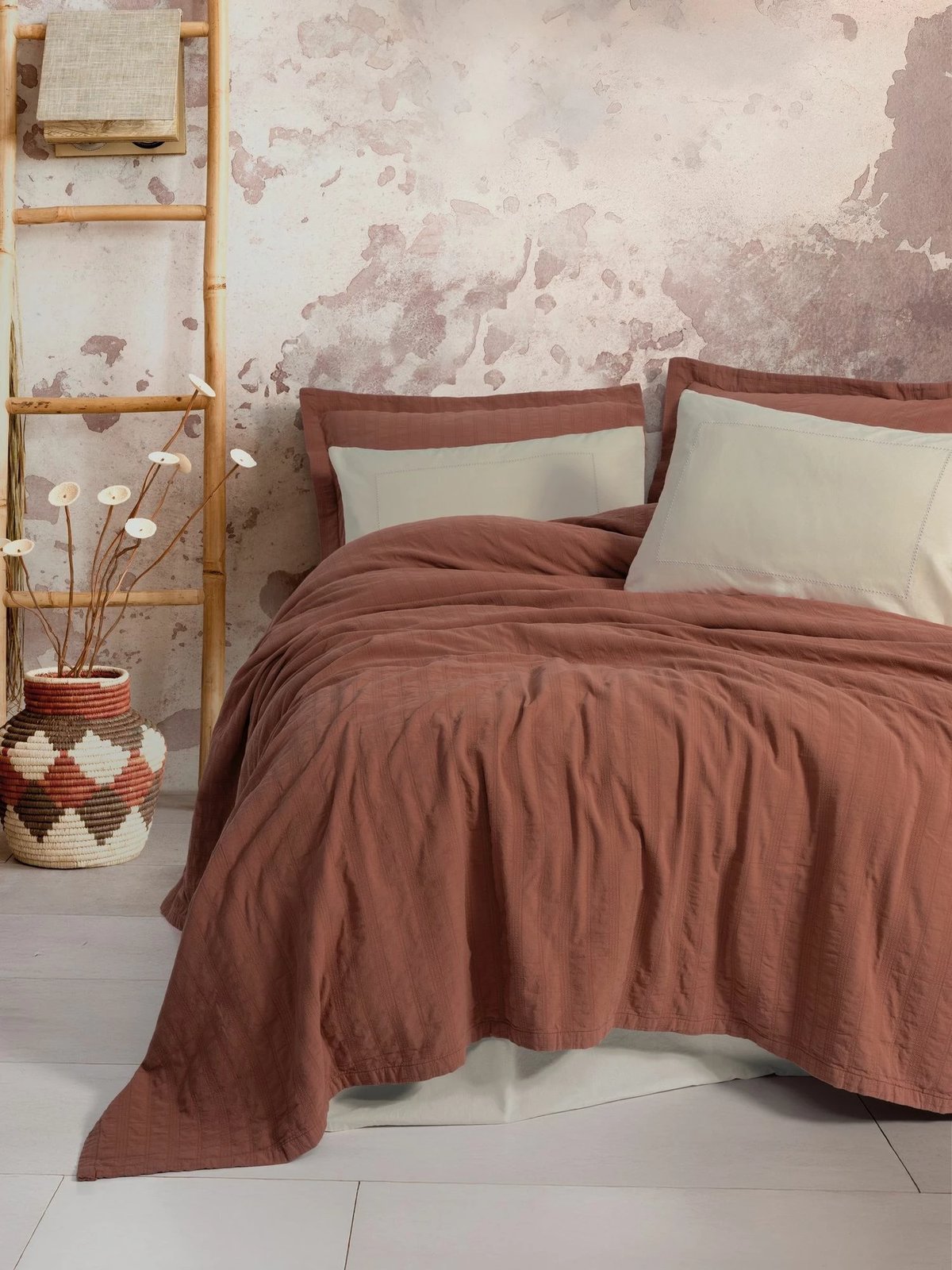 Set Double Pique L'essentiel, ngjyrë e kuqe qeramike (Tile Red), Vilo