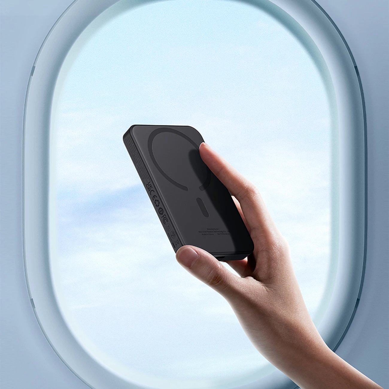 Power bank Baseus Magnetic Mini 5000mAh, 20W, USB-C, me kabllo, e zezë