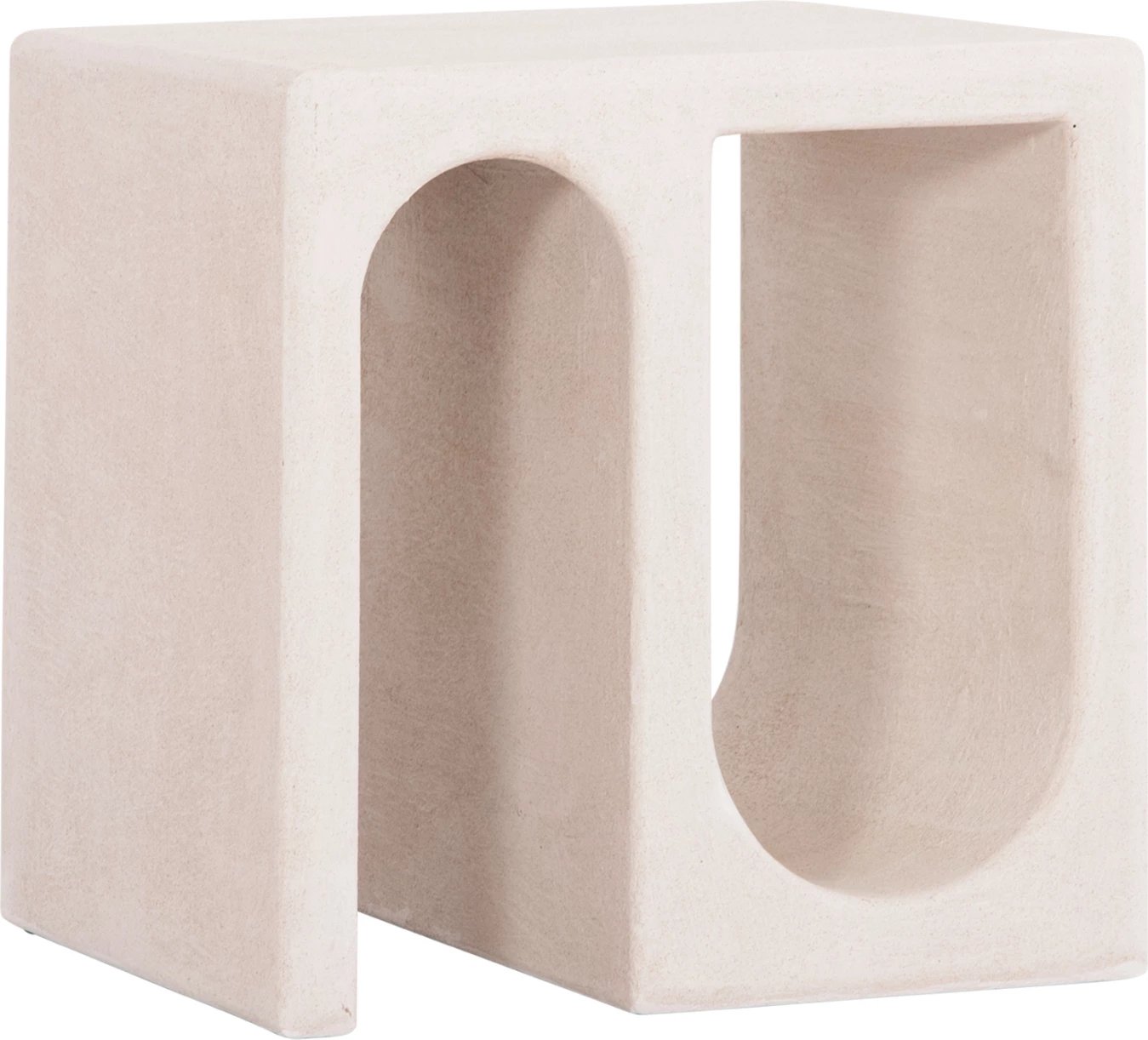 Tavolinë kafeje Santorini, MDF, ngjyrë off-white, 48x38x48.5 cm