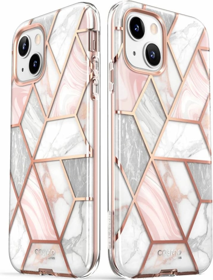 Mbështjellës Supcase Cosmo për iPhone 14 Plus, mermer rozë