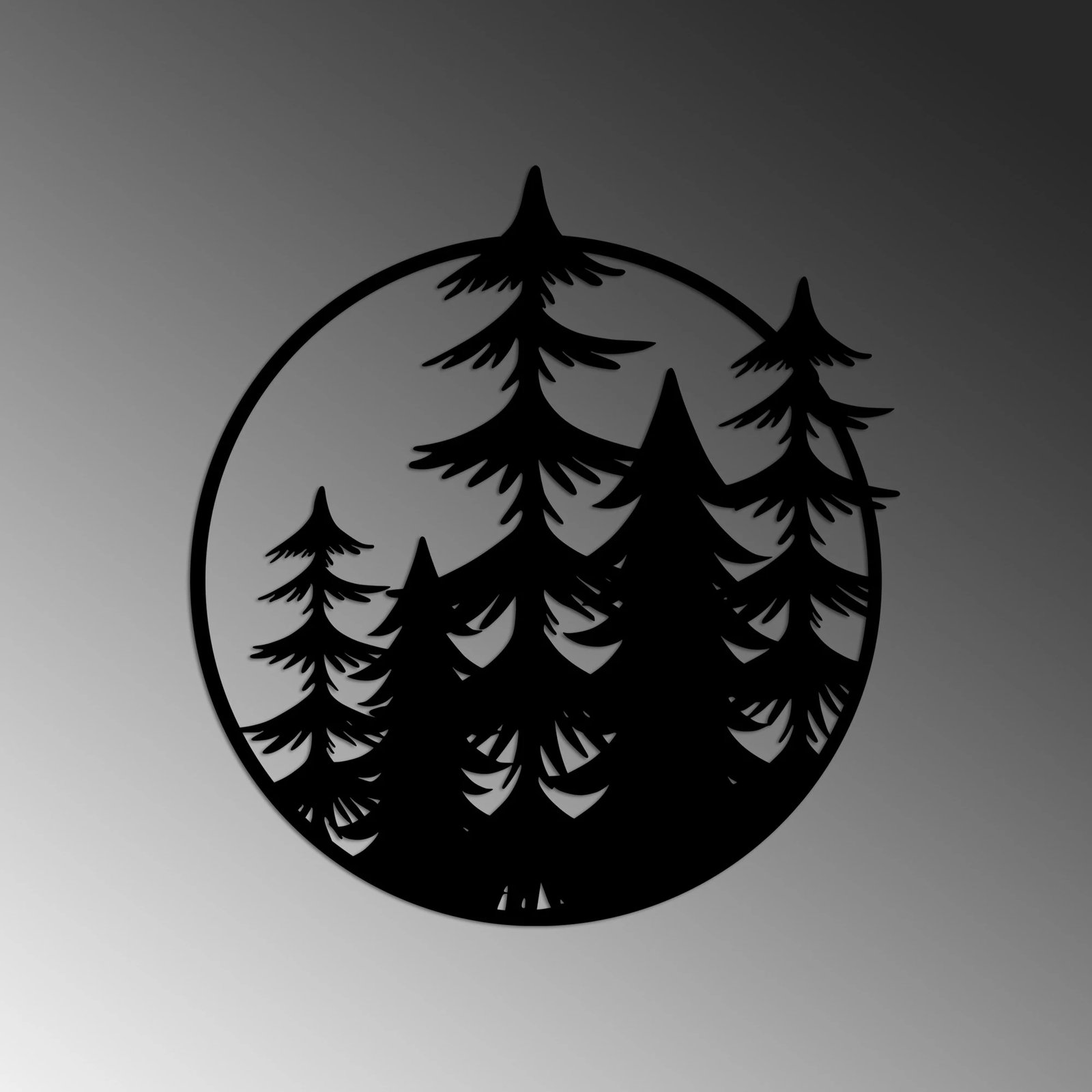 Aksesor dekorativ metalik për mur, Wallity, pemë, madhësia M