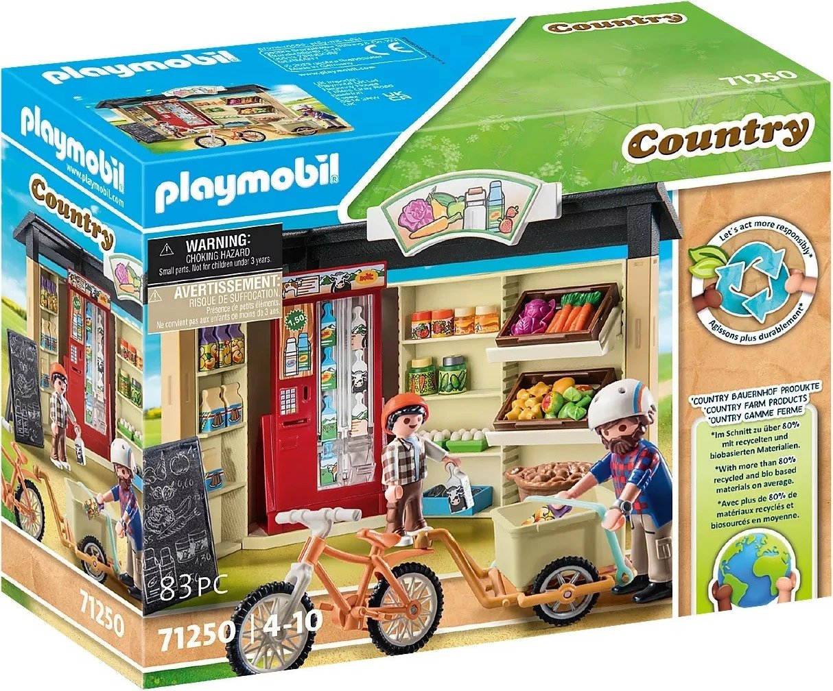 Set lodrash Playmobil Country 71250, Dyqan rural 24/7, 83 pjesë