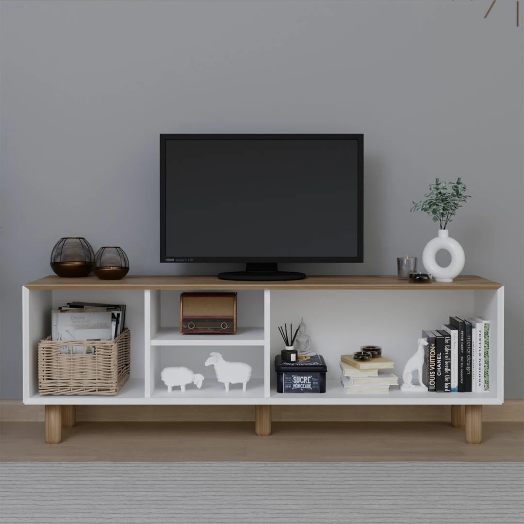 Komodë TV Skye Decor, stil bohemian, ngjyrë lisi Garden, 1600-143