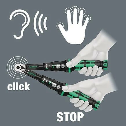 Çelës momenti Wera Click-Torque C 3, 1 copë, zi, gjelbër