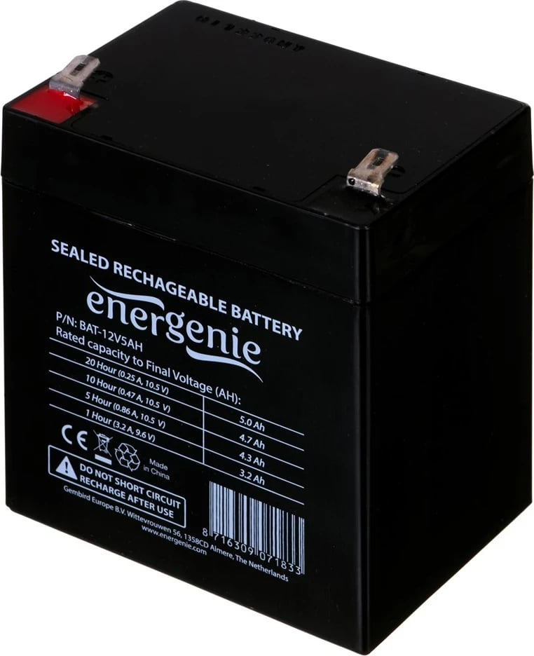 Bateri për UPS Gembird, 12V, 5Ah, (VRLA)