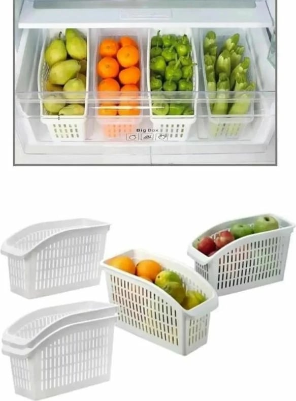 Set organizues për frigorifer (4 copë), Hermia, PZR-018