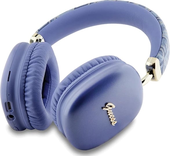 Kufje Guess GCube Metallic Script Logo, Bluetooth 5.3, 32 orë, Vjollcë Kufje Guess GCube Metallic Script Logo, Bluetooth 5.3, 32 orë, Vjollcë