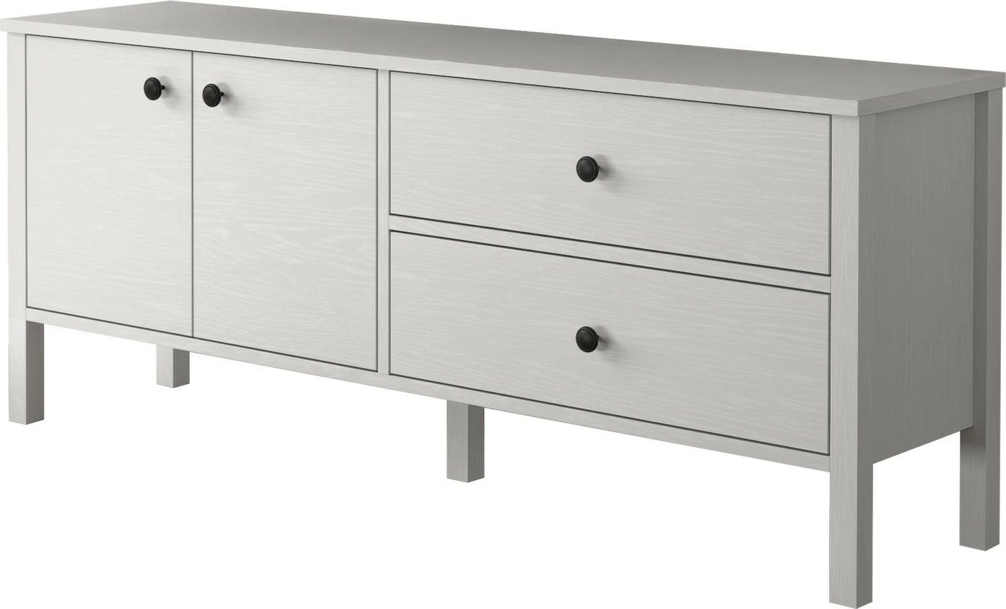 Komodë TV Hanah Home, FRN-20001, ngjyrë druri dhe e bardhë