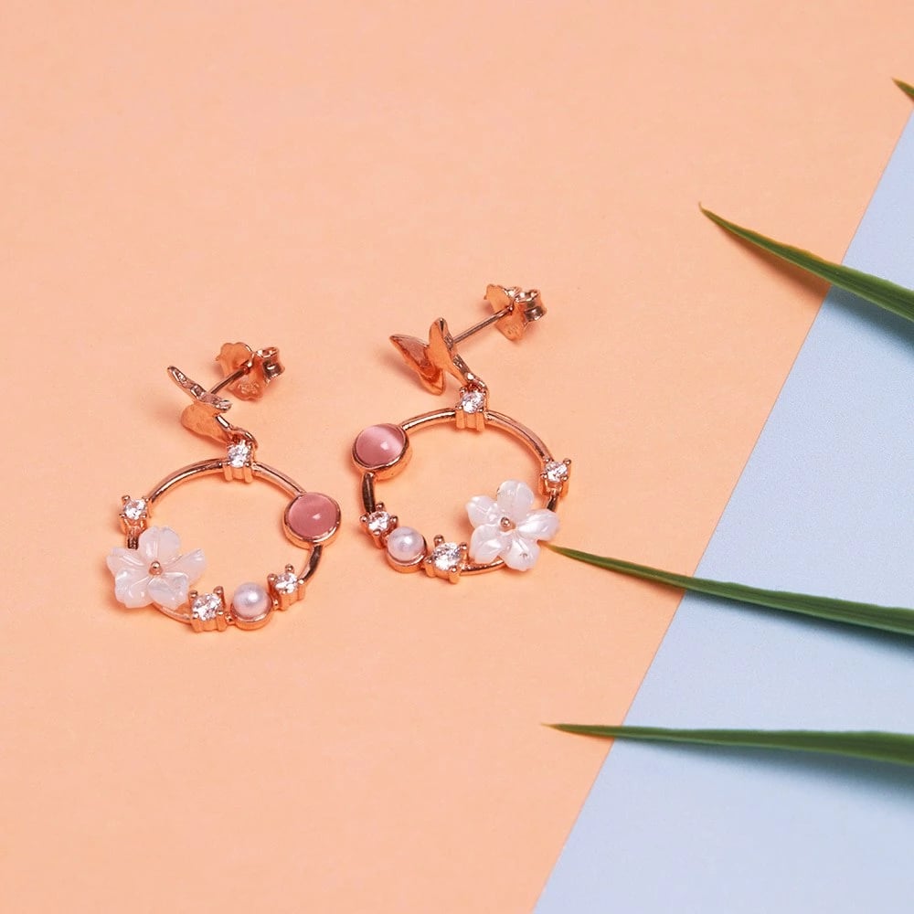 Vathë argjendi rozë gold Elika Silver, ELKYS60238