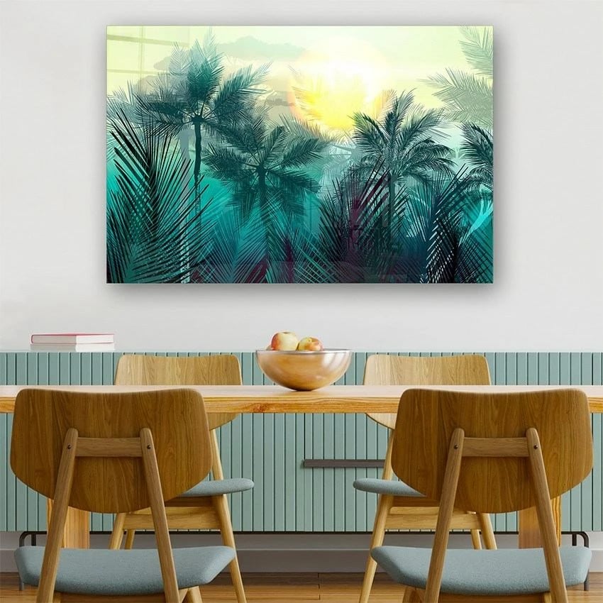 Pikturë dekorative prej xhami të temperuar, shumëngjyrëshe, CAM1032494425 - 50x70cm