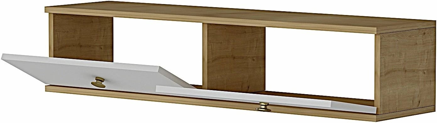 Konsolë TV Skye Decor, Zuzu 120, ngjyrë lis safir, e bardhë, e artë