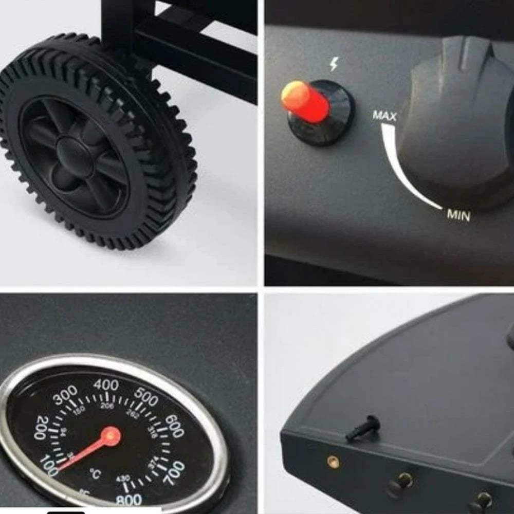 Grill Barbecue me Gaz KOOPMAN 2 Djegës, Y100x97x55cm