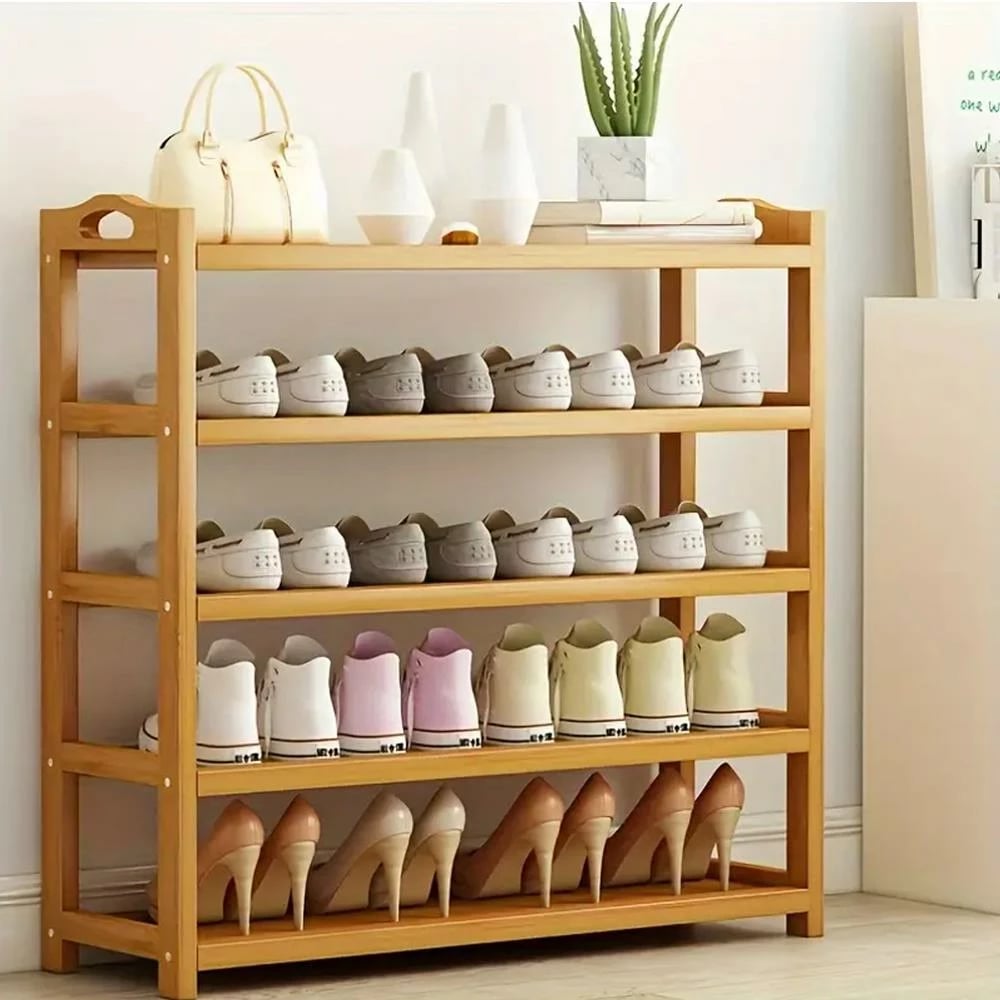 Raft këpucësh Nextdeco Bamboo 5 nivele, H79x68x23cm