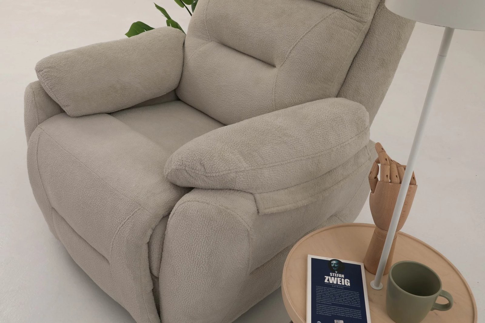 Recliner Comfort manuel, krem, Atelier del Sofa