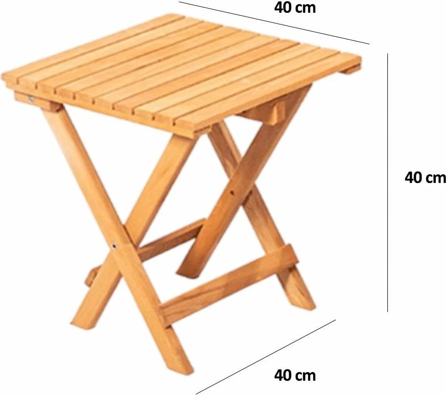 Set tavoline me karrige për oborr (3 copë), Hanah Home, My005, kafe/natyrale