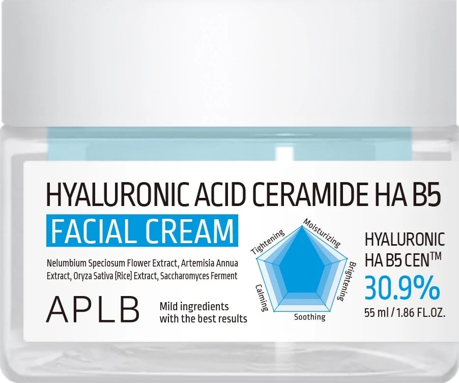 Krem fytyre për femra APLB Hyaluronic Acid Ceramide HA B5, 55ml