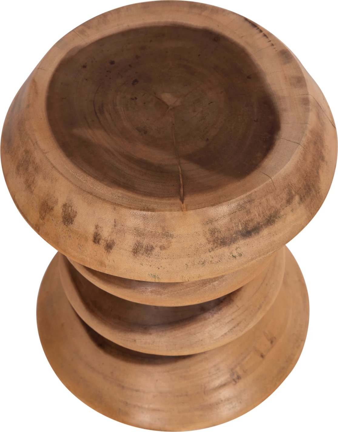 Stool i rrumbullakët Bellows, dru suar natyral, FH18235.11, 35x45cm