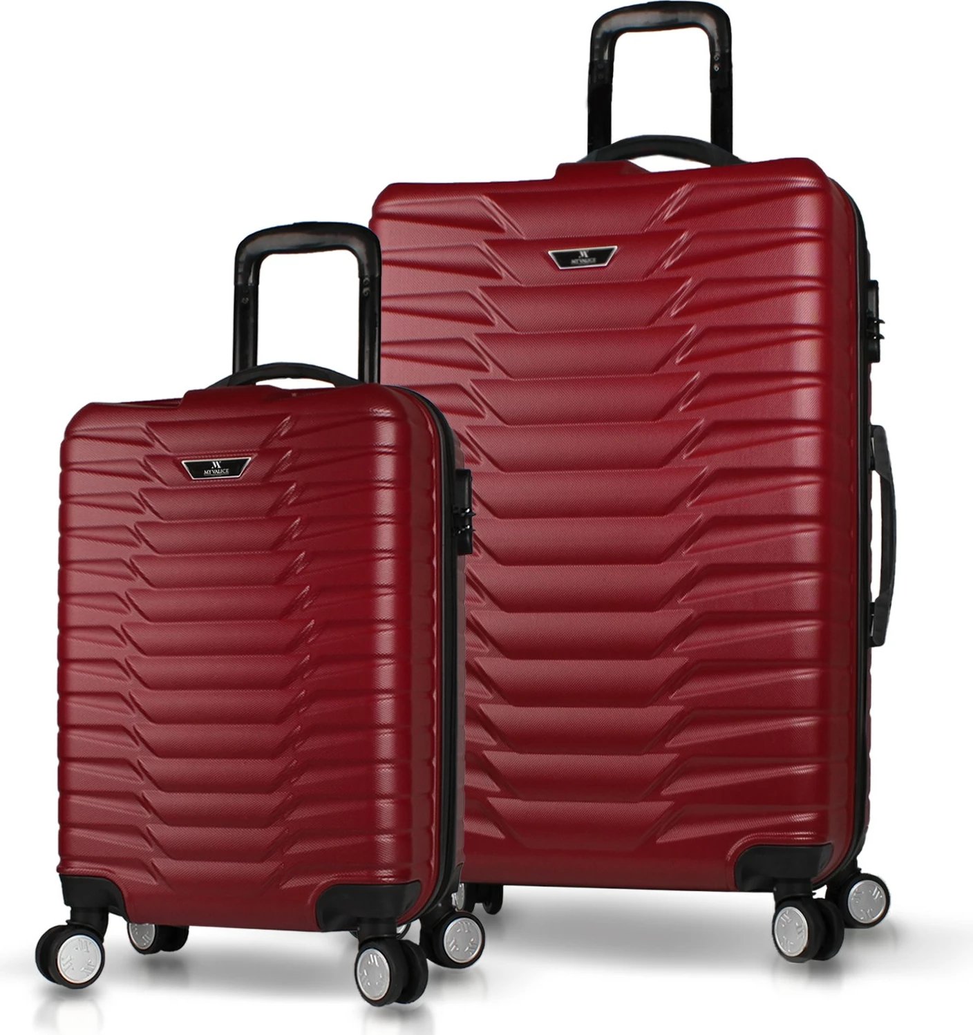 Set valixhesh (2 copë), ngjyrë e kuqe e errët, Zoozie Bags, 5745