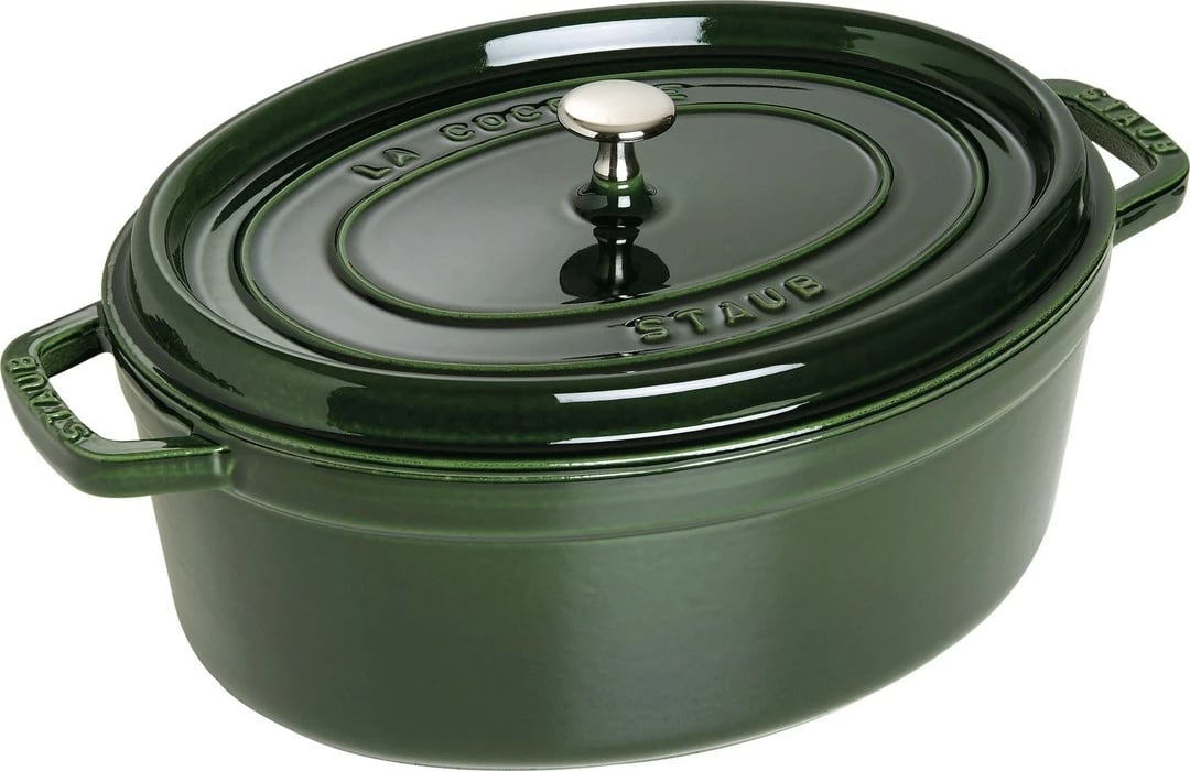 Tenxhere cocotte STAUB 40509-647-0, 3.2 L, 27 cm, Gize, e gjelbër