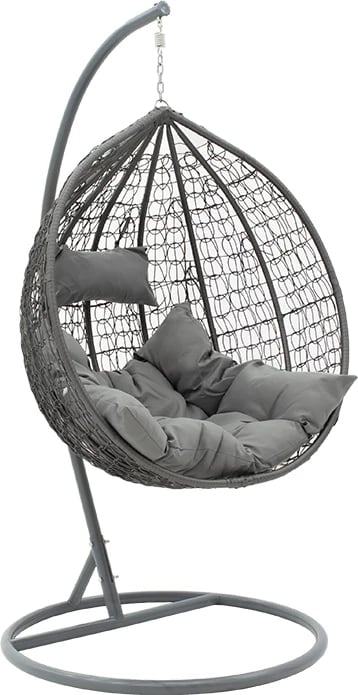 Karrige varëse për kopsht, ngjyrë gri, 106x103x200 cm