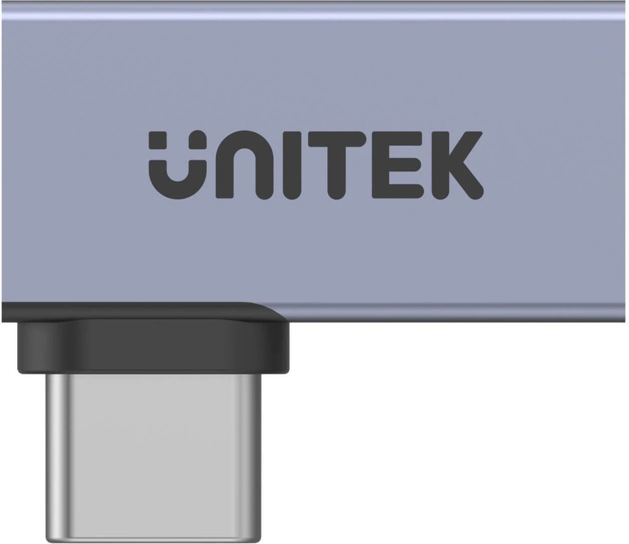 Adapter USB-C Unitek, kątowy, 40Gbps, gri