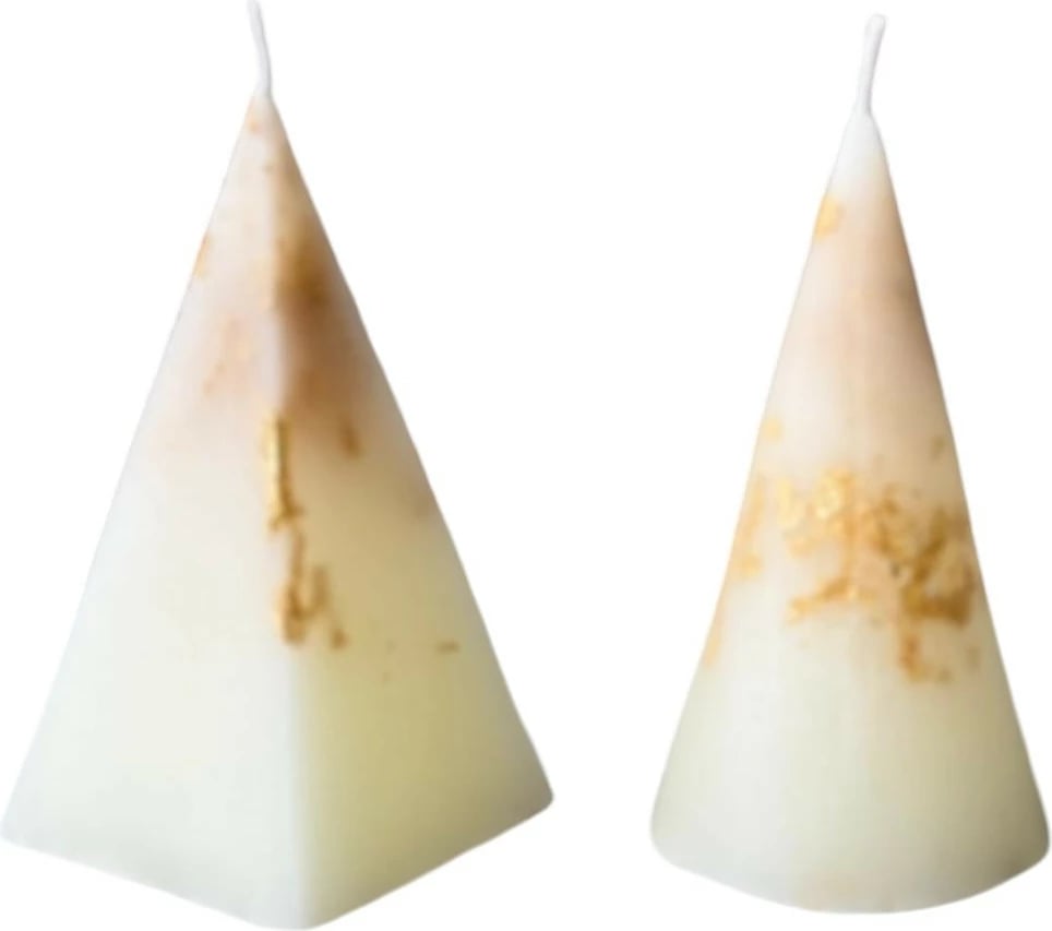 Set qirinjësh (2 copë), Glamour Candle 16M, Evila Originals, e bardhë