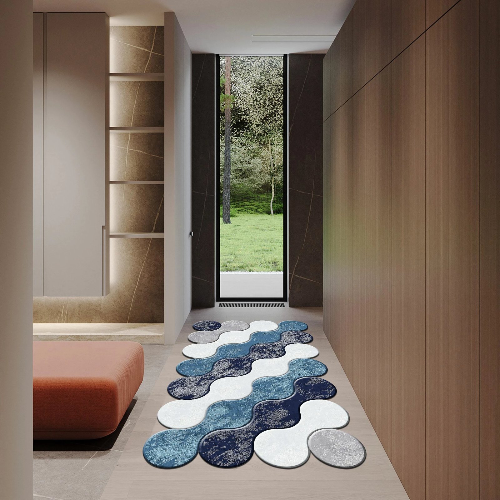 Qilim (50x80) Conceptum Hypnose, Wookece298, ngjyrë kaltër e çelët/turkuaz/lila/kaltër e errët