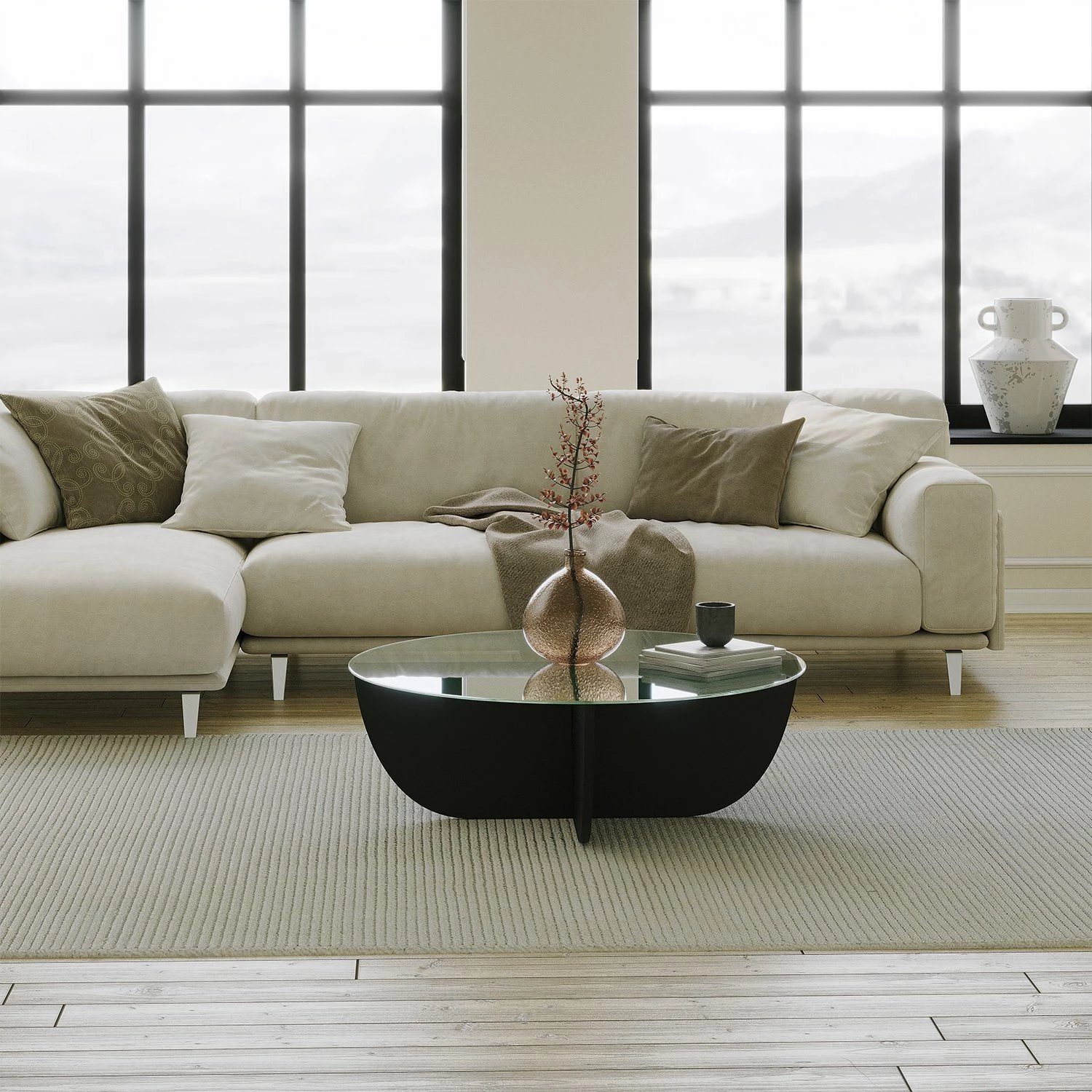 Tavolinë kafeje Hanah Home, Lily, e zezë