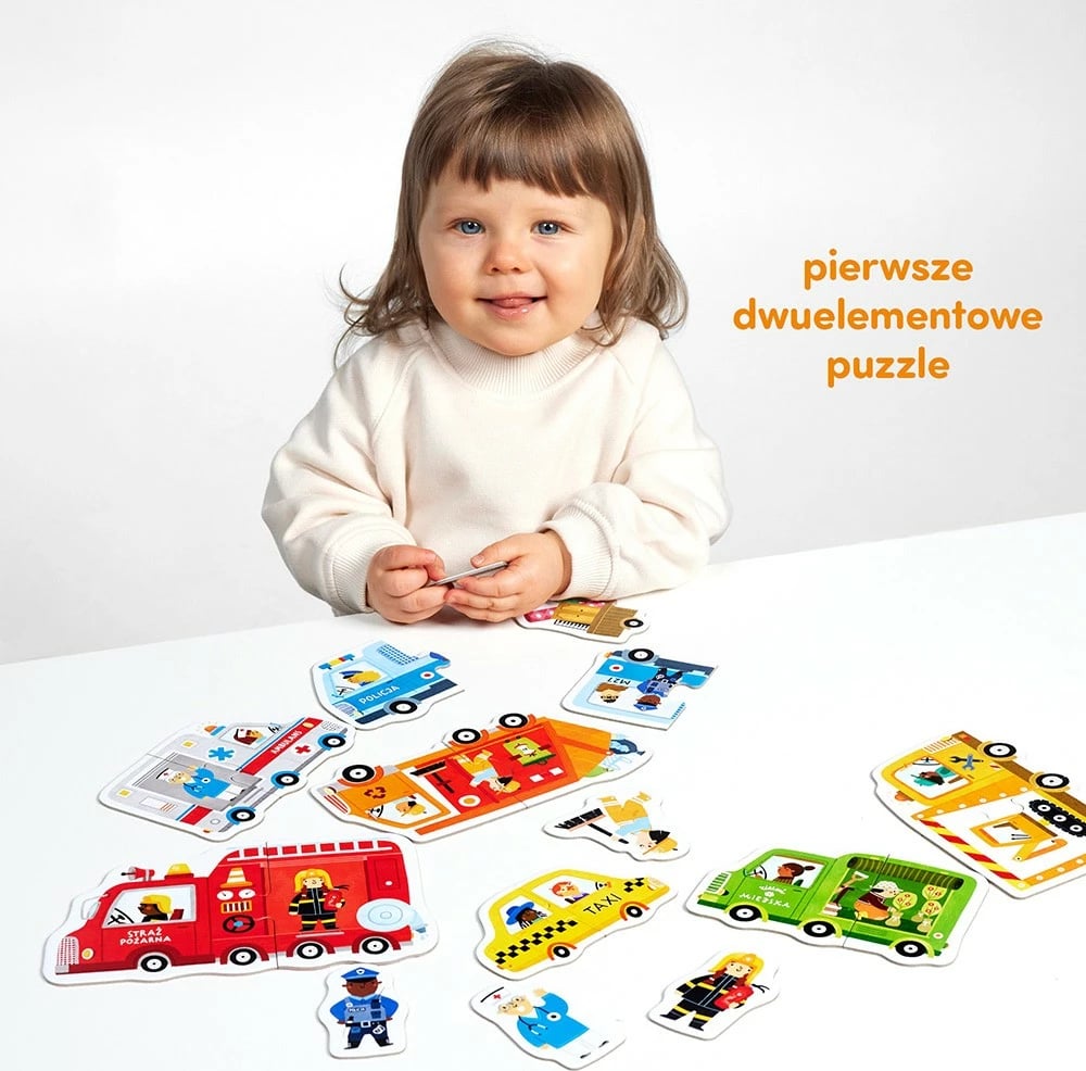 Puzzle për çifte CzuCzu Pair Puzzle - Cars, 16 pjesë, për fëmijë, shumëngjyrëshe